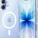 Temdan for iPhone 17 Case Clear with Screen Protector, Compatible with Magsafe, Anti-Yellowing, Military-Grade Protection, Shockproof Slim Magnetic Phone Case Cover, Transparent