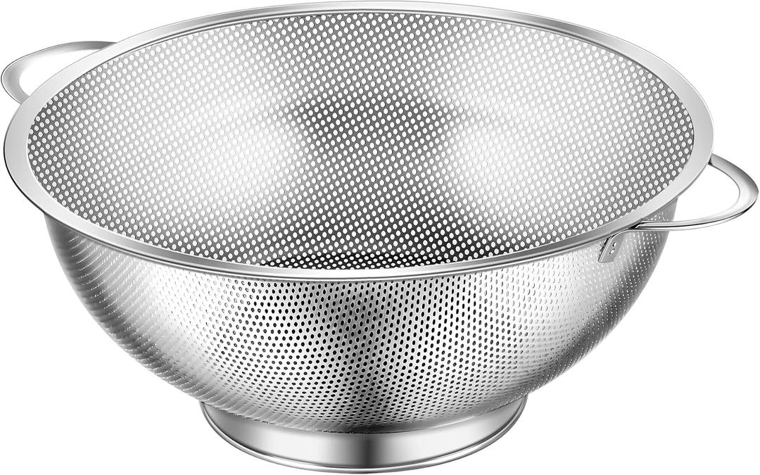 Kaishun Colander Stainless Steel 3-Quart, Strainer for Kitchen Food