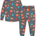 Gerber Unisex Baby Toddler Buttery Soft 2-Piece Snug Fit Pajamas with Viscose Made from Eucalyptus (Space)