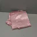 Ekouaer Womens Satin Pajamas Set Button Down 2 Piece Silk Pjs Shorts Set Ruffle Lingerie Notch Collar Sleepwear (Large, Striped Pink)