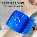 Wrist Blood Pressure Monitor, Rechargeable Blood Pressure Cuff with Large LED Screen - 2 * 99 Sets of Memory, One-Button Turn On/Off Voice & Switch User