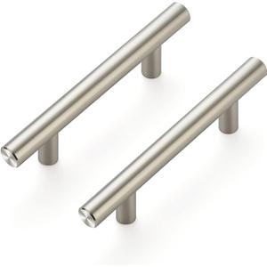 Ravinte 30 Pack 5'' Cabinet Pulls Brushed Nickel Stainless Steel Kitchen Drawer Pulls Cabinet Handles 3" Hole Center (Satin Nickel)