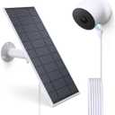 Solar Panel for Google Nest Camera, Compatible with Google Nest Cam Outdoor or Indoor, Battery - 5W Solar Power with 13.1Ft Fast Charging Cable, IP66 Waterproof - Made for Google Nest