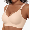 Vertvie Womens Wireless Bras No Underwire Push Up Bra Seamless Supportive Full Coverage Everyday Bras Regular and Plus Size M