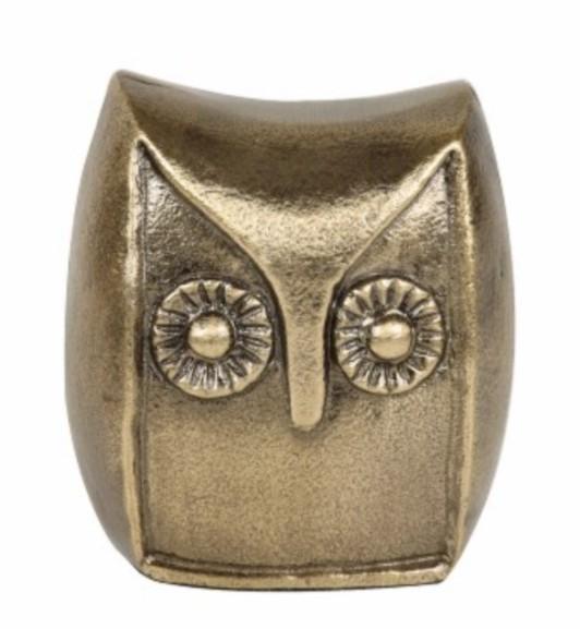 Designs Aluminum Owl - Gold