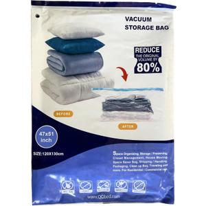 5 Super Jumbo Size 51"X47" Vacuum Storage Bags for Storage Organization