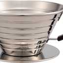 Carita Kalita Stainless Steel Coffee Dripper Wave Series - 2-4 People, 185S, Made in Japan, For 2-4 Cups