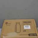 8 Pack 16 Oz Reusable Glass Milk Bottles w 100% Airtight Heavy Duty SCREW Lid & 2 Pour Spouts - Glass Juice Bottles w Capacity Mark - Beverage Drinking Jar Juice Container Breast Milk(Extra 2 Lids)