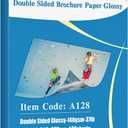 Uinkit 100 sheets Brochure Paper Glossy Double Sided 8.5x11 Inkjet 37lb 140gsm Dye ink Thin Photo Picture Flyer Calendar Magazine CD Cover letter