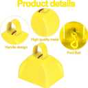 15 Pack 3 Inch Metal Cowbell Noisemaker Cheering Bell Yellow Cowbells for Sporting Events Bulk Loud Cow Bell with Handles, Small Hand Percussion Cowbells for Cheering, Football Games, Weddings
