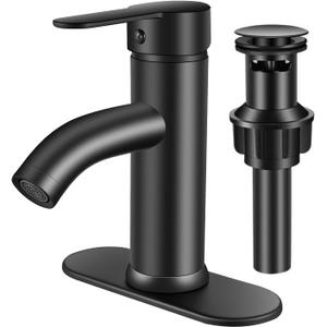Delta Bathroom Faucet 1 Hole, Black Vanity Faucet,Single Handle