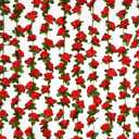 BLEUM CADE 5Pcs 41Ft Flower Garland Artificial Rose Vines for Bedroom, Cute Fake Hanging Flower Vines Floral Garland Decorations for Wedding Party Wall Room Decor Aesthetic (Red)