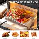 Air Fryer Basket for Oven, OPENICE 15.3" x 11.0" Large Air Fryer Tray and Pan with 30PCS Parchment Papers, Stainless Steel Oven Air Fryer Basket and Tray for Baking Grilling