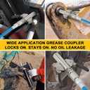 2 x Grease Coupler Tips,Upgrade to 17000 PSI, Double Handle Quick Lock Release Grease Tips Ends Couplers, Compatible with All Grease 1/8" NPT Fitting