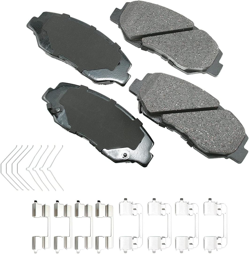 Akebono Brake Pads, ProACT, Front, compatible with Acura/Honda 2002-17, Set of 4