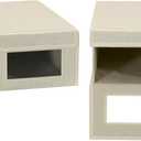 Household Essentials Small Drop Front Shoe Box 2 Pack, Beige