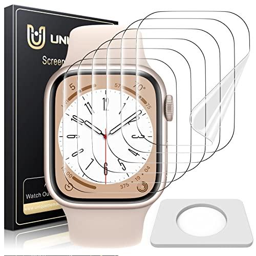 UniqueMe 4 Pack for Apple Watch Screen Protector 40mm, Apple Watch SE 3/SE 2/SE Series 6/5/4 Screen Protector [Upgrade Flexible Film] Anti-Scratch [Non-Bubbles] Soft HD TPU Clear Film for iWatch 40mm