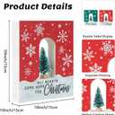 2 x Double-Sided Christmas Tabletop Sign with Doorway & Mini Xmas Tree, Festive Wood Decor for Desk, Shelf, Mantle, Tray - Xmas Village Display Centerpiece(Christmas tree)