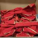 JOYIN 6 PCS Christmas Red Velvet Bows 14" x 12", Large Xmas Golden Edged Red Velvet Bow Tree Decor for Christmas Home Wreath Decoration