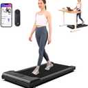Lichico Walking Pad Under Desk TreadmillPortable Small Treadmills for Home and OfficeSuper Quiet Brushless Motorized Walking Jogging Running Machine with Remote Control (Charcoal Black)