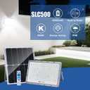 500W LED Solar Flood Lights, 35000MAH 8000K Street Flood Light Outdoor IP66 Waterproof with Remote Control Security Lighting for Parking Lot, Yard, Garden, Swimming Pool, Pathway