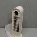 Misby Desk Fans Small Quiet, 13 Inch Office Fan for Saving Space, 4000mAh Battery Operated, 3 Speed Adjustment, 90 Oscillation Bladeless Table Fan, Ideal for Office, Bedroom (Ivory White)