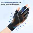 Arthritis Gloves for Women for Pain,All-Around Compression Gloves for Men,Finger extension with Anti-Slip Grip,Support Gloves for Pain Relief,Carpal Tunnel, Medium