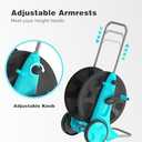 Garden Hose Reel Cart,Portable Hose Carts Holds 150-180 Ft of 5/8 Inch Hose,Durable Water Hose Holder for Outside Yard Lawn (Blue)