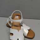 SM New York Women's Girls White and Brown Sandals, 4 Size