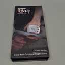 Finger Guards for Cutting Food, Protects Womens Fingers and Nails, Ideal Gift for Her, Mom or Wife, 2 Stainless Steel Finger Protectors with Herb Stripper, Adjustable Size (Silver)