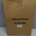 HULISEN Clipboard Holder, Wooden Clipboard Organizer with Raised Side Panel, Clip Board Storage Rack for Classroom and Office, Clip Boards not Included, Black