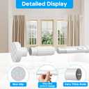 ZipGlo Tension Curtain Rod White Shower Rod 40-118IN Long Curtain Rods No Drilling Adjustable Tension Rods of Shower or Bathroom Outdoor Window Patio Diameter 1.26In