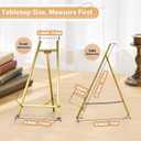 13.3" Metal Easel Stand for Sign – Elegant Table Top Easel for Display, Heavy Duty Tabletop Picture Easel Stand for Wedding Sign, Picture Frame, and Art (Gold)