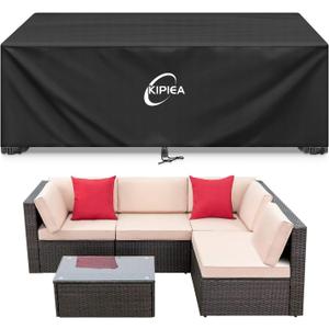 Kipiea Patio Furniture Covers Waterproof Winter, Heavy-Duty 420D Outdoor Patio Furniture Set Covers, No Tears Anti UV No Fading (78" L x 58" W x 28" H)