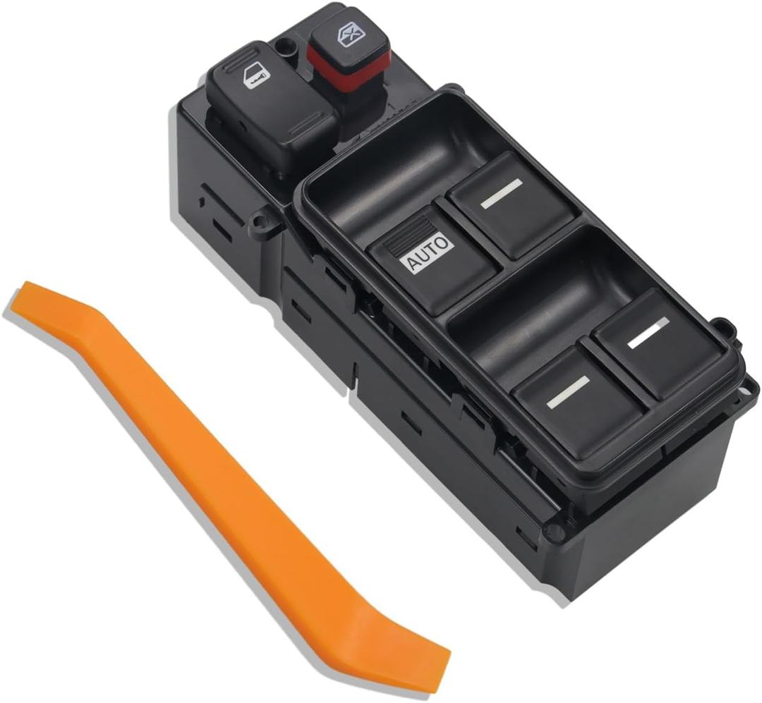 AITKEN Master Power Window Switch Front Left Door Compatible with 2005-2007 Honda Accord EX EX-L Hybrid 4-Door 2.4L 3.0L P/N 35750-SDA-A14