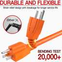 Skrizcable 16/3 50 FT Outdoor Extension Cord Waterproof, Weatherproof & Flame Retardant Orange 3 Prong Power Cord Outside for Lawn & Garden, 13 Amps 1625 Watts 125 VAC 16AWG SJTW, ETL Listed