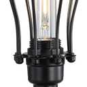 EFINEHOME Retro Industrial Steampunk Water Pipe Table Lamp Base, E26 Vintage Edison Desk Lamp with Switch Plug, Indoor Lights Decor for Bedside Living Bedroom Home Improvement (Black-Pomelo)