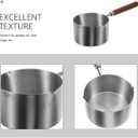 Kichvoe Small Sauce Pan with Handle 8.26In Stainless Steel Mini Oil Drip Pot 250Ml Compact Kitchen Saucepan with Double Pour Spouts for Heating Oils and Sauces