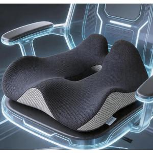 18x16.5 Inch Memory Foam Seat Cushion for Office Chair, Contoured Chair Pad | Washable Mesh Cover, Non-Slip Bottom and Carry Handle, Perfect for Long Sitting, Car Seats, Short Drivers & Wheelchair