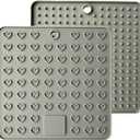 Nordic Style Love Heart Shape Multifunctional Insulation Pad Kitchen Tableware Anti-Scald mat (Color : Gray)