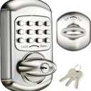 Keyless Entry Keypad Deadbolt  Digital & Mechanical Door Lock, No Low Power Risk (Silver)