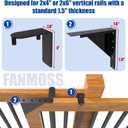 Sliding Gate Hardware Kit, Sliding Deck Gate Kit, Anti Sag Gate Kit | Heavy-Duty Galvanized Steel Construction, Comes with Smooth Silent Rollers, Fits 2x4" or 2x6" Rails, 1.5" thickness