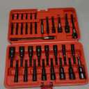 35PCS Magnetic Nut Driver Set, Nut Driver Set for Impact Drill, 1/4" Quick-Change Hex Shank | SAE & Metric | Cr-V Steel, Magnetic Screwdriver Bit W/Drill Bit Extension & Drill Bit Adapter