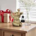 GIGALUMI Solar Garden Statues Elephant with Lantern Elephant Gifts for Women Birthday Gifts for Mom. Elephants Figurine Solar Garden Decor Outdoor Statues for Yard, Patio, Balcony, Lawn, Pond, Set of 2