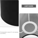 Cabilock E27 Round Decorative Lampshade for Table and Floor Lamps 5.51X5.51X7.87 Inch Linen Fabric Lamp Cover with Simple Design for Bedroom Living Room Office