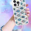 Compatible with iPhone 16 Pro Case for Women Girls, Slim Fit Glitter Cute Phone Case for iPhone 16 Pro with Pearl Phone Charm Lanyard Wrist Strap, Shockproof Hard Protective Case 6.1 Inch Shiny White