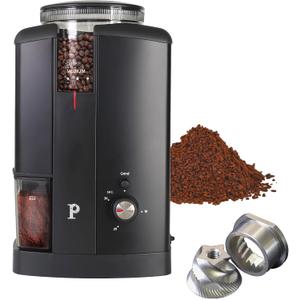PALICO Aroma Conical Burr Coffee Grinder Electric Coffee Grinder, 17 Precision Setting for Drip, French Press, Cold Brew, Home Use Espresso & More, Quiet DC Motor, Stainless Steel Burrs, Matte Black