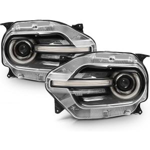 Driver Passenger Side Headlight Assembly Compatible with 2021 2022 2023 2024 Bronco Sport left right w/Bulbs w/Signature Headlamp FO2502413 FO2503413