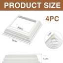 4 Packs 4 Inch Vinyl Post Skirt/England Style Fence Post Cups White PVC Post Column Wraps Porch Two Piece England Base Trim Ring Railing for Wood Vinyl Post, Stair Rails, Fence Deck Stairs Rails (4)
