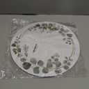 Paper Placemats Disposable 50 Pack Green Eucalyptus Leaves Wedding Disposable Placemats 13.7 Inch Summer Wedding Round Table Mats for Birthday Wedding Baby Shower Party Dining Decoration